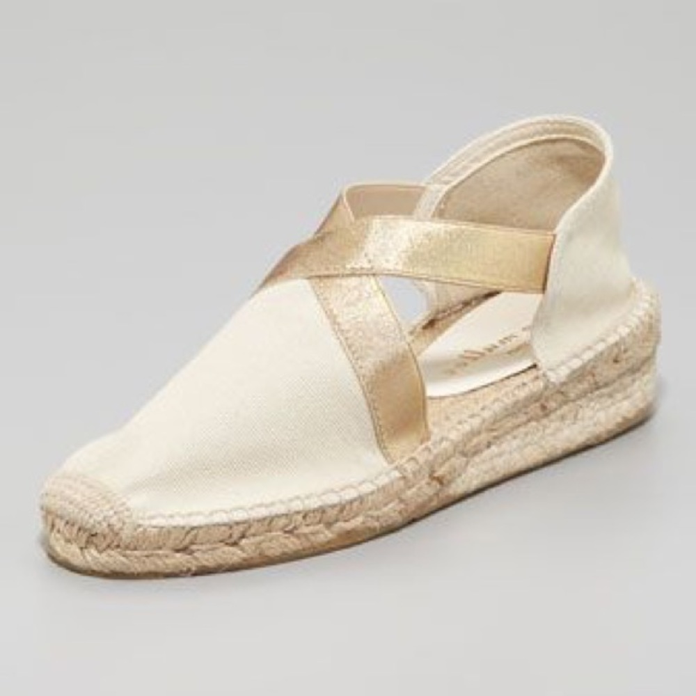 Bettye Muller Golden Wedged Espadrilles